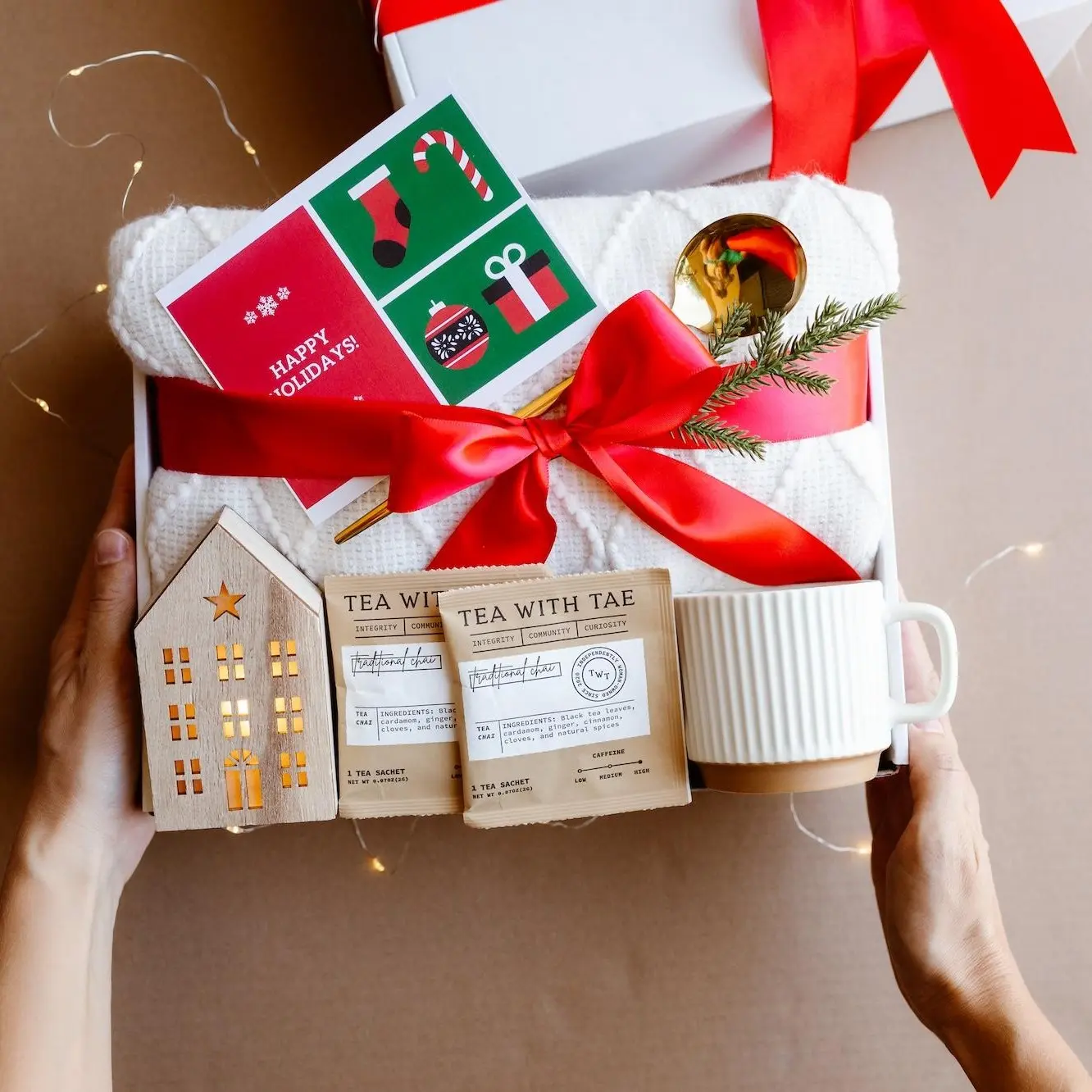 Holiday Gift Box / For friends, family corporate gift / Happy Hygge Gift, Holiday Box, Sending a Hug , Merry Christmas set  Traditional Care package