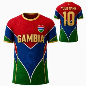 Custom Gambia Soccer Jersey, Personalized Name Number Football Shirt