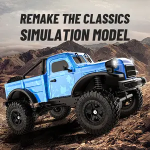 1:18 carbon‑brush off‑road truck equipped with a high‑torque motor, featuring oversized tires, LED lights, and a 2.4 GHz interference‑resistant system, designed for rock climbing enthusiasts and remote‑controlled engineering vehicle hobbyists