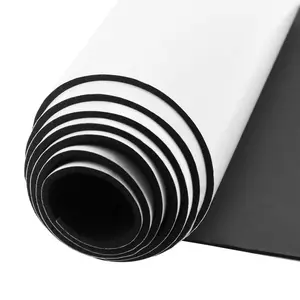 Neoprene Adhesive  Sheets, 12'' W x 59'' L x 1/8'' Thick Sponge Self Adhesive Rubber Padding Sheet Closed Cell  Sheet Roll for DIY, Multi-Function Soundproof Rubber Mat, Black