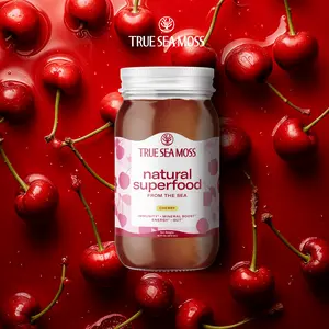 TrueSeaMoss Cherry Irish Sea Moss Gel – Rich in Minerals & Vitamins – supports immune, improves digestion, boost energy, skin & hair health