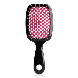 Multi-Functional Massage Comb with Hollowed-Out Honeycomb Grid Design for Smooth Hair Dual-Purpose Drying & Styling Tool