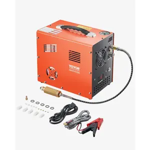 fathersdaygift  VEVOR PCP Air Compressor, 4500PSI/30Mpa PCP Airgun Compressor with Built-in Converter Fan Cooling System, Auto Stop DC12V/AC120V Portable Paintball Tank Compressor for Air Rifle, Scuba Diving Bottle