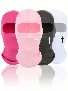 1/2PCS Unisex Balaclava face mask with a "cross print" design, suitable for daily use, outdoor travel, hiking, and motorcycle riding.