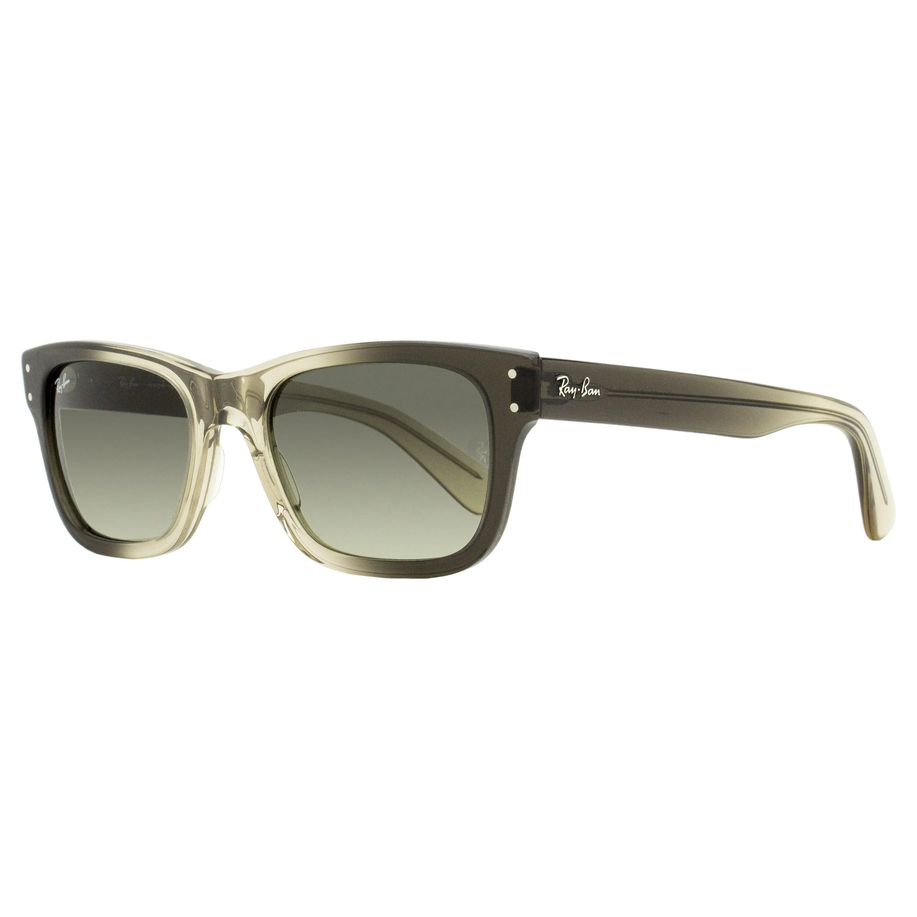 Ray-Ban Burbank Full Frame Men's Sunglasses RB2283-134071, Chic Contemporary Transparent Gray 55mm Sunglasses for Driving/OOTD