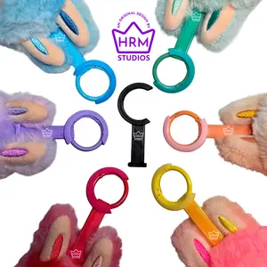 Security & Anti-Flip Solution Compatible w/ 17cm Plush Pendants | Keychain Anti-Theft Device | Color Match Sets | Keyring Clip Guard Protector | Keychain Lock | Plushie Protector | Flip Prevention System