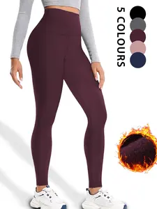 Women's Thermal Fleece-Lined High-Waisted Leggings, Soft & Stretchy, Perfect for Winter Workouts & Yoga, Warm Thick Tights, Fitness Pants, Gym Tights Clothes