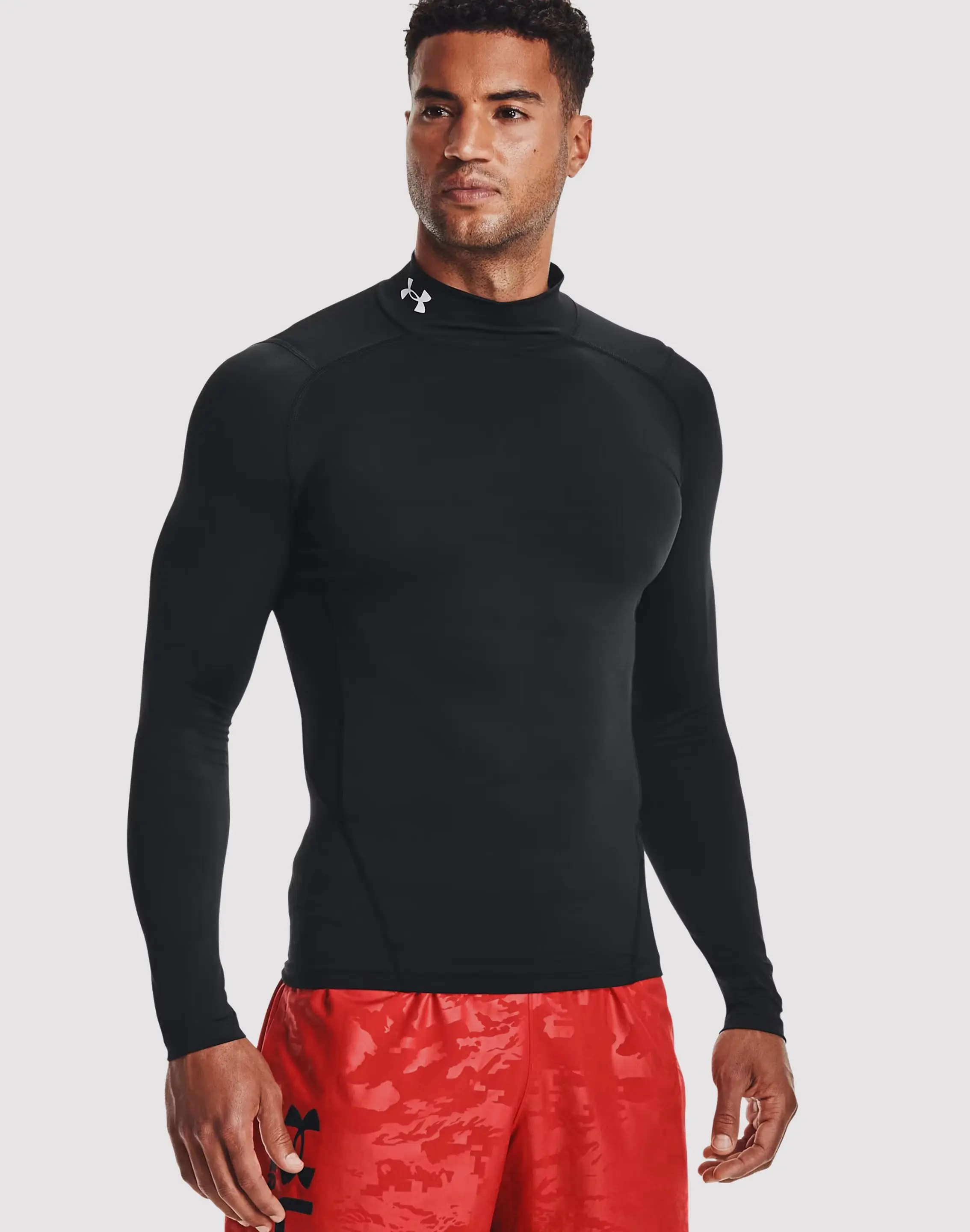 Mens Under Armour HeatGear Mock Long-Sleeve Shirt