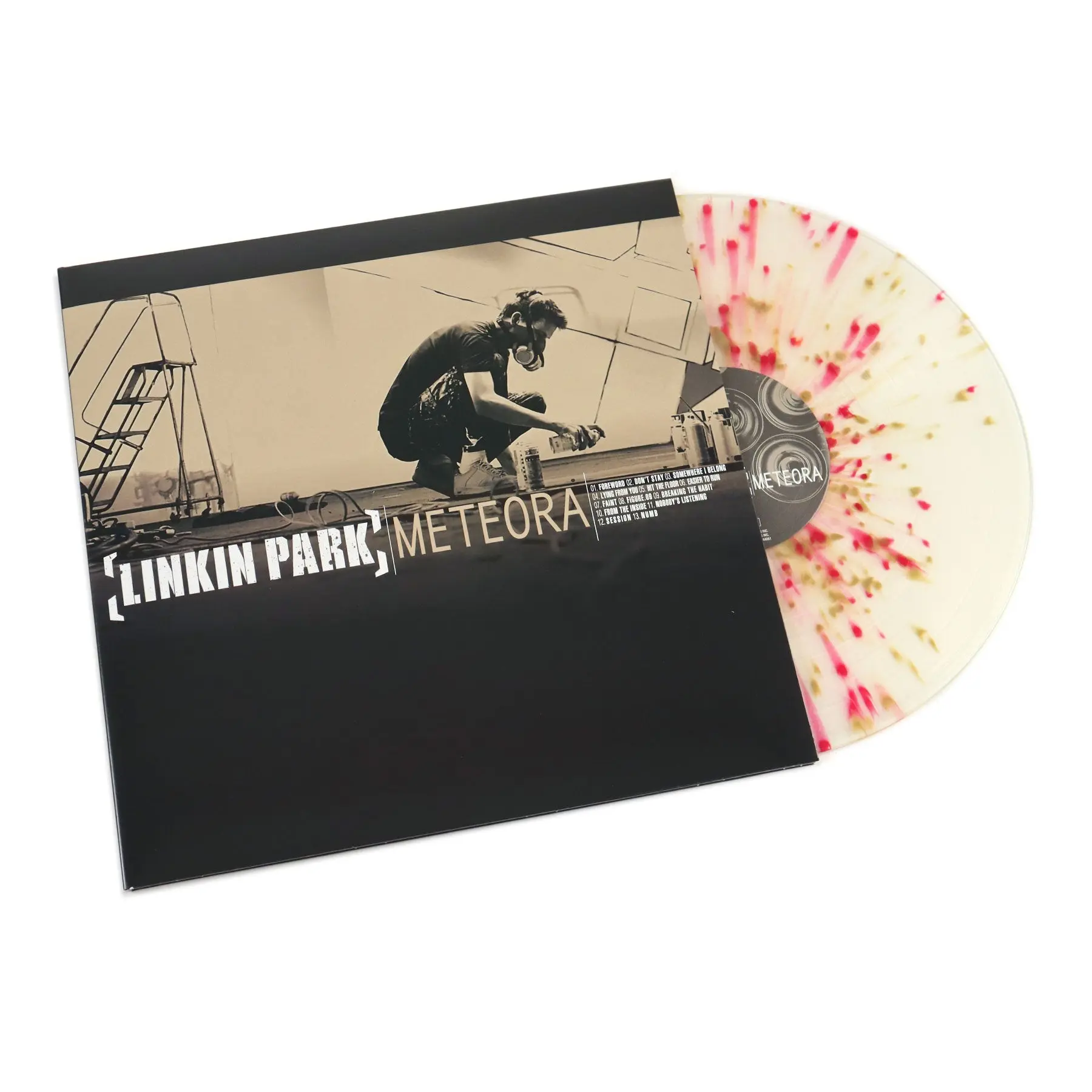 Linkin Park Meteora 2003 Original Alt Rock Classic Limited Edition Albums, Gold & Red Splatter Colored Vinyl LP, Gatefold Sleeve, Collector’s Gem