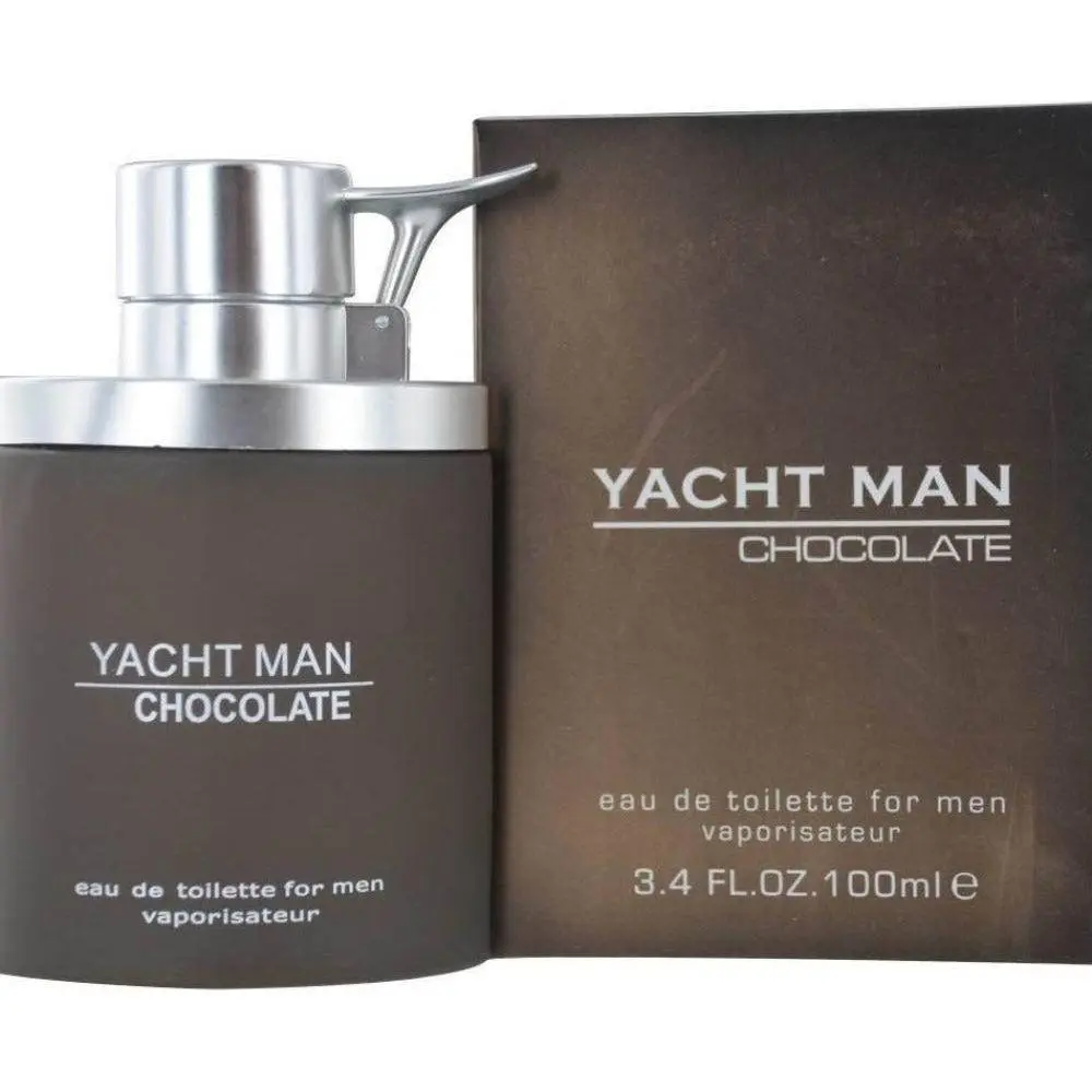 Myrurgia Yacht Man Chocolate Men's Cologne Eau de Toilette (EDT) Bottle, 3.4 fl oz Oriental Aroma Iris Blend with Cinnamon, Dark Chocolate, Cloves & Musk, New Box Pack, Bottle Men's Fragrance