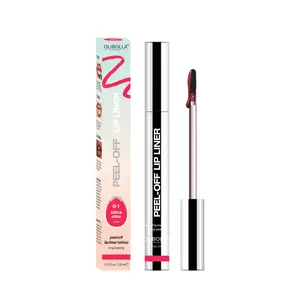 Olibolla 5Pcs Peel Off lip liner Stain Set Long-Lasting Smudge Proof Waterproof Nude Matte Lip Tint Non Fading 24H Color Hold Cosmetic eyeliner- Makeup Lipliner