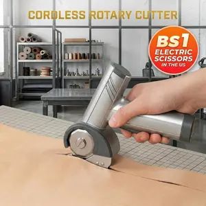 Cordless Electric Scissors| 4-Speed Adjustable Rotary Power Cutter, Heavy-Duty Fabric Cutter for Fabric, Leather, Cardboard, Paper & DIY Crafts, Portable Cutting Tool #SummerVibes