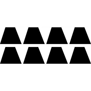 Firefighter Decal Stickers - 8 REFLECTIVE Trapezoid/Tetrahedon Fire Helmet Stickers Various Colors Tiktok