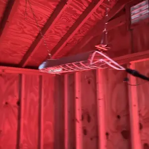 400W Large Chicken Coop Heater, Carbon Fiber Heating Lamp Outdoor Winter, Protable 2 Mode Temp & Hanging Height for Coop Rabbits Livestock Heating Plate Chicks Poultry House