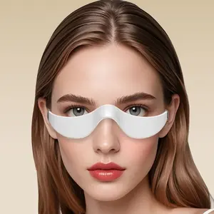 Red Light Therapy Glasses for Under Eyes Microcurrent Eye Massager, Hands-Free Device to Reduce Dark Circles, Puffiness, Wrinkles & Eye Fatigue Rejuvenation Mask for Women & Men