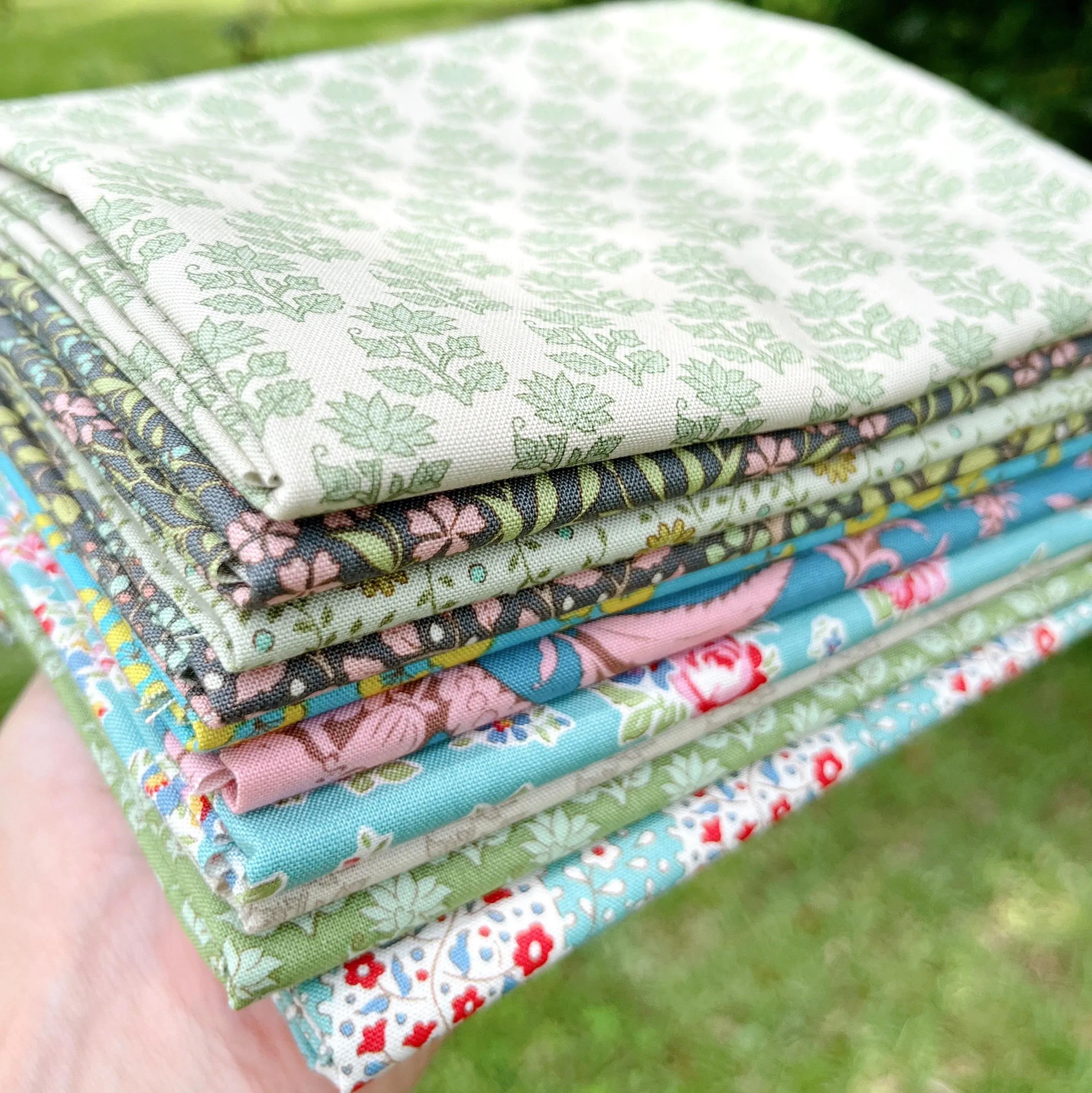 Vintage Tilda Fat Quarter Bundle Green