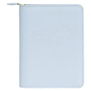 Franklin Planner Elegant Daydream Planner Love Simulated Leather Zipper Binder Elegant Bow Blue