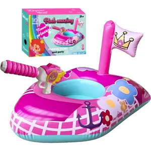 Inflatable Pool Floats for Kids Girls Toddlers Ages 3-8 Pink Princess Pool Floaties for Swimming Pool Summer Water Toys