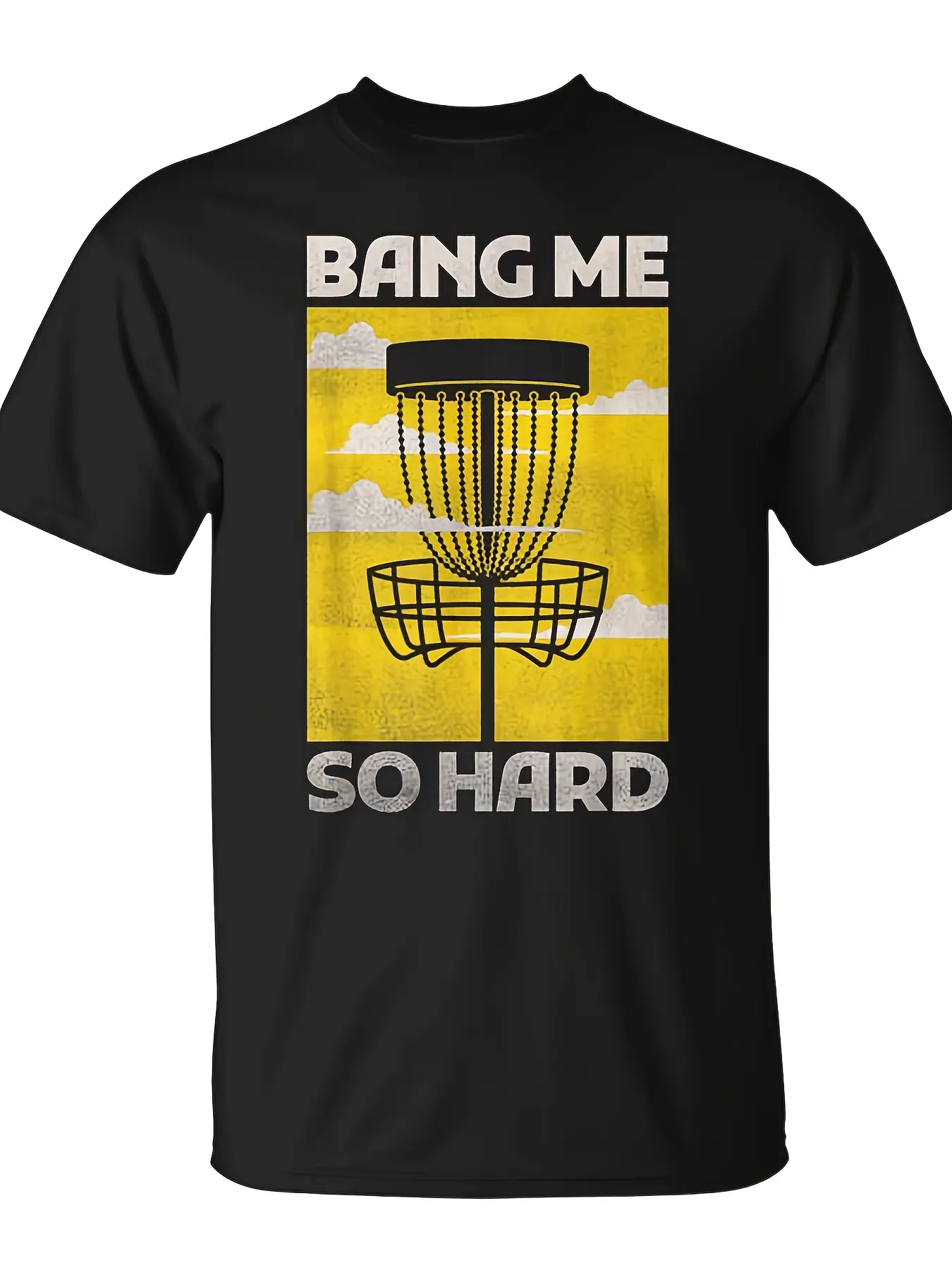 Disc Golf Shirts Men Bang Me So Hard Flying Disc Golf T-Shirt Unisex for Daily Wear  Funny Christmas Novelty Men's T-Shirt Summer Trendy Streetwear Fashion Top Quality Comfortable Casual Printed T-shirt Pure Cotton 220G