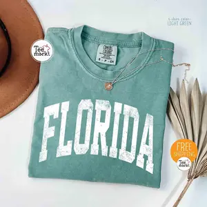 Comfort Colors Florida Sunshine State Shirt, Retro Beach Graphic Tee, Vintage Coastal Aesthetic Top, Florida Vacation Shirt, Women Gift Tee