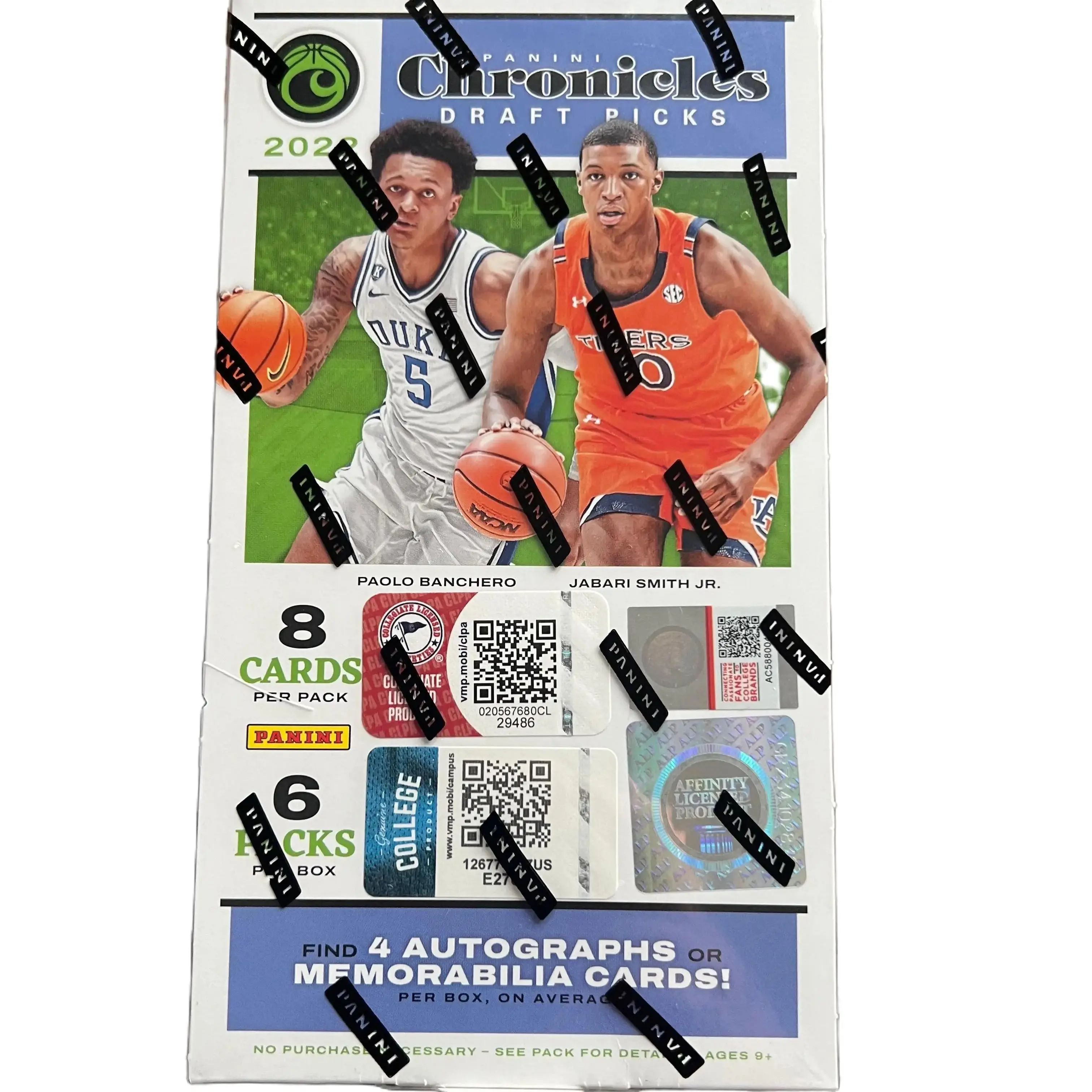 2022 Panini Chronicles Draft Picks Basketball Hobby Cards - 4 Autographed/Memorabilia cards per box - Look for KABOOMS!