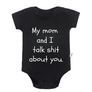 My Mom and I Talk Sh*t About You Baby Onesie, Baby Bodysuit & Toddler Tee – Funny Baby Outfit, Sarcastic Infant Shirt, Baby Shower Gift