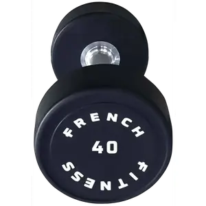 French Fitness Urethane Round Pro Style Dumbbell 40 lbs - Single (New)