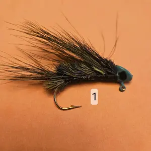 Hand Tied Deer Tail VMC 1/8 3/O Gold Hook Jig for Fishing
