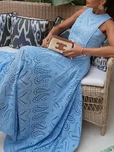 Eyelet Lace Top and Maxi Skirt Set