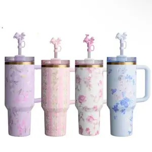 40oz Stainless Steel Tumbler with Handle - 304 Stainless Steel Material - Drinkware