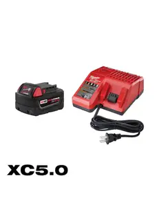 Milwaukee M18 Lithium Ion XC Starter Kit with One 5.0Ah Battery and Charger