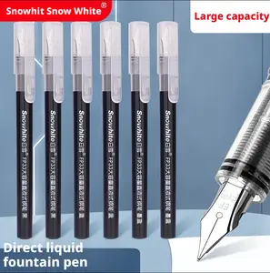 Disposable ink fountain pen for students, ideal for calligraphy practice, no ink cartridge replacement needed, EF nib, quick-drying, non-bleeding, black & blue