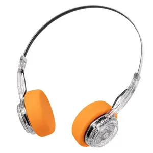 Original On-Ear Freestyle Retro Transparent Headband Bluetooth Headset Long Battery Life Rotate To Adjust Volume Switch Songs Flexible Wireless Headphones HIFI Earphones Gifts High Quality Headphones