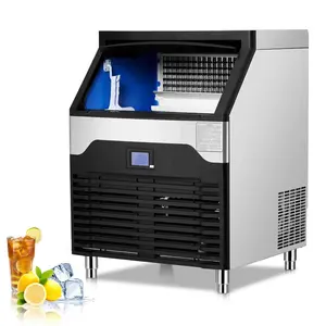 Garvee Commercial Ice Maker Machine, 160LBS/24H Under Counter ice Maker Machine w/ 100LBS Ice Storage Capacity, Self-Cleaning, Crescent Ice Cube, Stainless Steel Large Ice Maker for Restaurant/Bar/Cafe