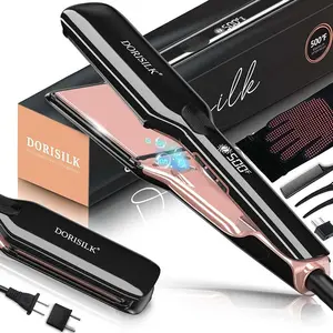 Professional Comfort Portable Straightener, 500f High Temp Hair Straightener, 30s Fast Heating Ceramic Flat Iron, Dual Voltage Hair Straightener for Travel Using, Winter Gift, Christmas Gift, Stocking Fillers, New Year Gift, Curling Tool