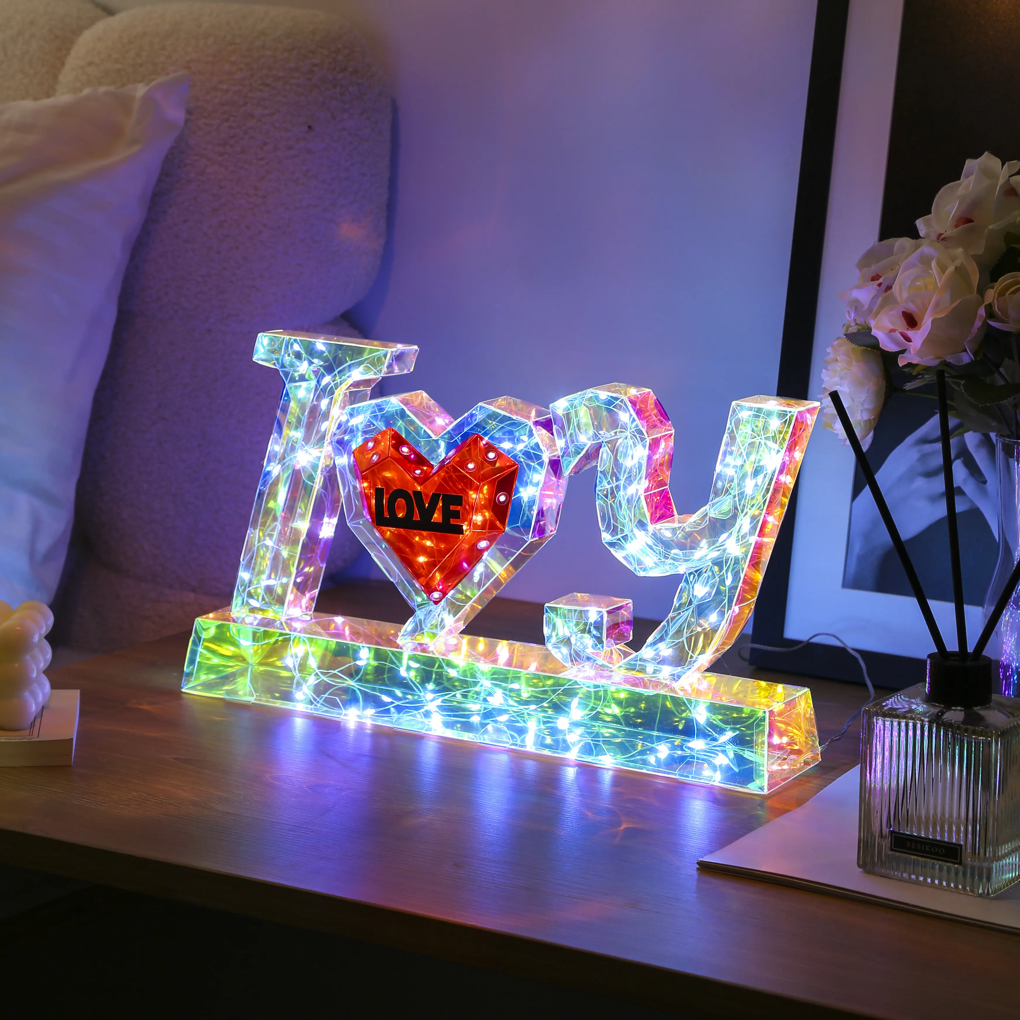 Valentine's Day USB-Powered Pink Heart LED Decorative Lights The perfect choice for weddings, birthdays, Christmas gifts, Thanksgiving, and proposal parties | Elegant gift box packaging, the ideal Christmas present for her