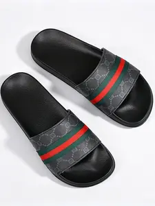 Fashion Men's Indoor Comfort Slippers, Casual Daily Wear, Stylish Home Shoes, Couple Style, Eva Sole, PVC Upper, Less Than Ankle Height