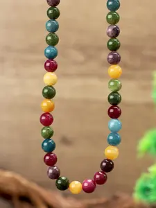Bohemian Colorful Tourmaline Beaded, Vintage Natural Stone Choker, 4mm/6mm/8mm Beads Jewelry Gift for Women, Gemstone Necklace, Fashion Necklace