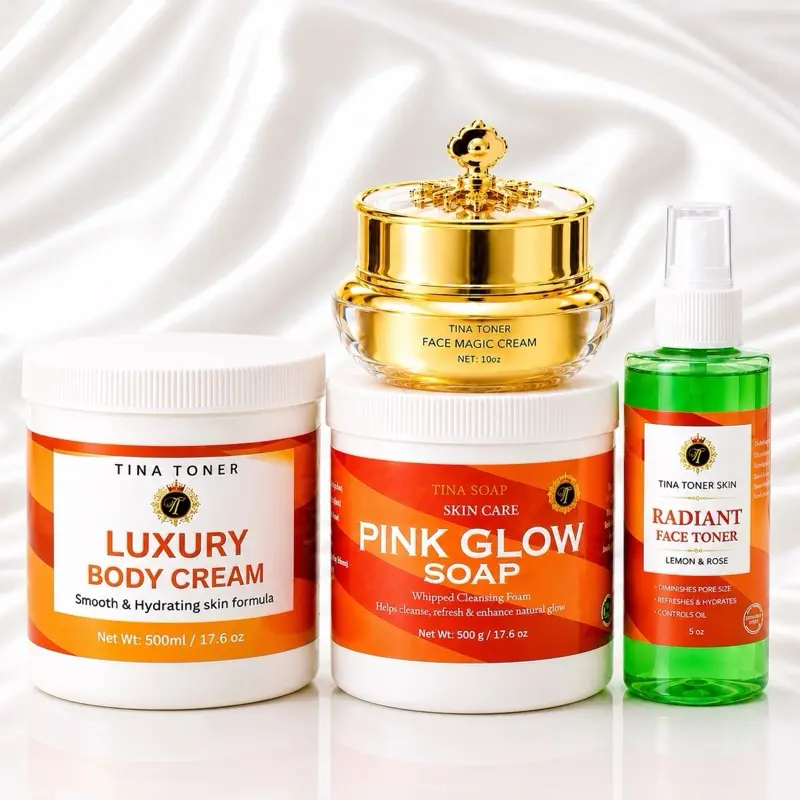 TINA TONER Tina Toner Skin – Complete Glow Care Set TINA TONER Tina Toner Skin – Complete Glow Care Set