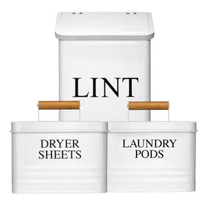 Calindiana Laundry Organization Bundle – Magnetic Lint Bin, Dryer Sheets & Pods Holders