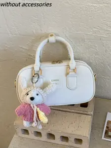 Korean Style High-Quality Bowling Ball Handbag, Vintage Commuter Messenger Bag, Cute Crossbody Women's Bag, All Seasons