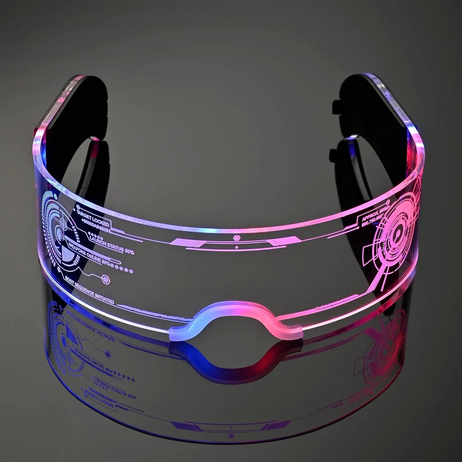 LED Light Up Glasses For Party LED Glasses For Adults  Futuristic Sunglasses  Costume Rave Accessories Glowing Neon Sunglasses,Gifts(Cool Glasses)