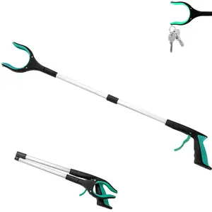 1 Pack Foldable Grabber Reacher Tool for Elderly, 32" Reacher Grabber Pickup Tool, Handy Trash Claw Grabber, Reaching Assist Tool for Trash Pick Up, Garden Nabber, Litter Picker, Durable Gardening Tools