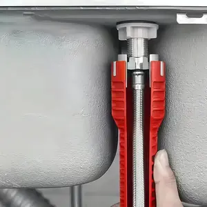 1pcs Adjustable Wrench Set for Bathroom and Kitchen Maintenance, Suitable for Small Spaces, Designed for Narrow Areas, 5-In-1 Tool Kit, Strap Wrench