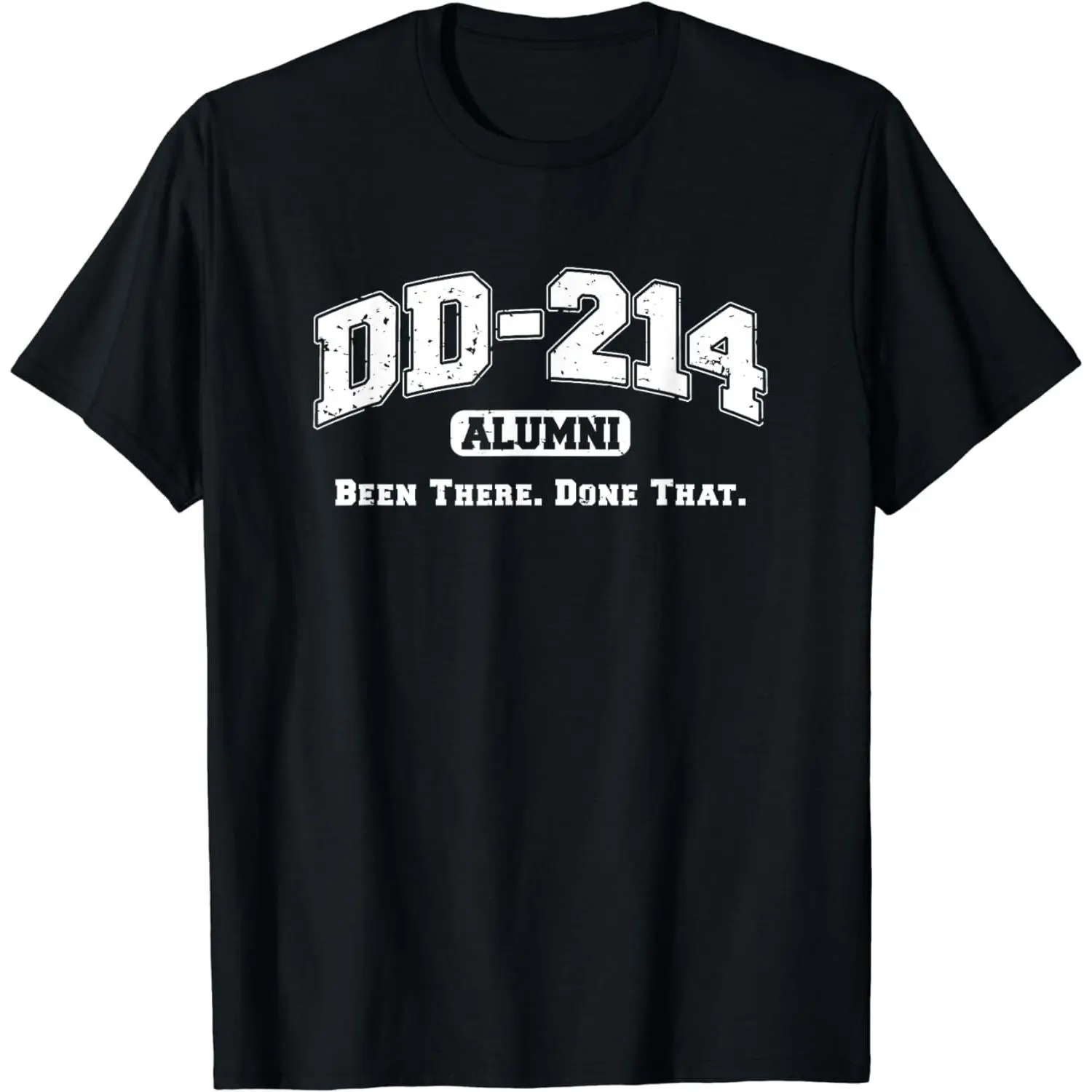 Unisex Pure Cotton Graphic Print T-Shirt - DD-214 Alumni Short Sleeve Casual Top for Military Veterans, Tshirt, Fabric, Menswear, Crew Neck, Shortsleeve, Soft, Round Neck, Foldable, Community Connection, Machine Washable