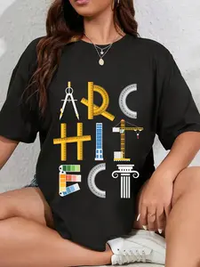 100% Cotton Architect - Artwork Drawing Design Architecture Construction T-Shirt
