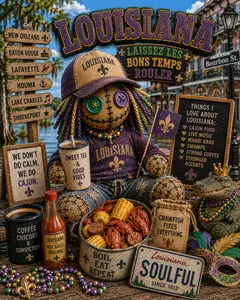 Louisiana Voodoo doll magnet