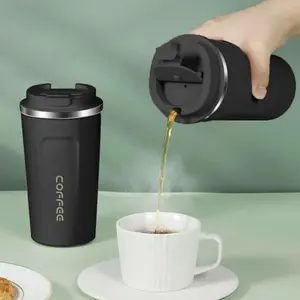 Coffee cup 17oz, stainless steel,Insulated Coffee Mug with Lid, Leakproof Coffee Thermos, Coffee Tumbler for Hot&Cold Drinks, Stainless Steel  Thermal Cup for Men Women