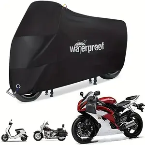 Motorcycle Waterproof Cover, Dustproof & UV Resistant Motorcycle Cover, Motorcycle Accessories for Bicycle, Electric Vehicle, Motor Parts Accessories