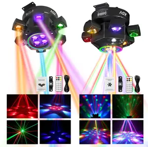 XDV Mother’s Day Moving Head DJ Light 6 Arms, 150W RGBW Stage Light with DMX-512, Sound Activated for Parties & Weddings
